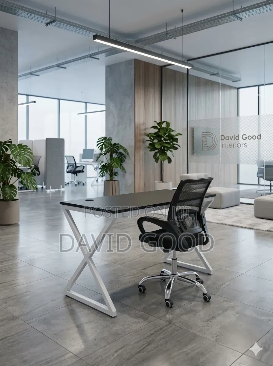 X Shaped Table and a Chair