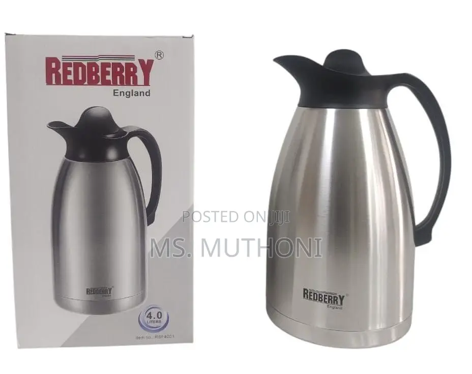 4 LTRS a Redberry Stainless Steel Vacuum Flask