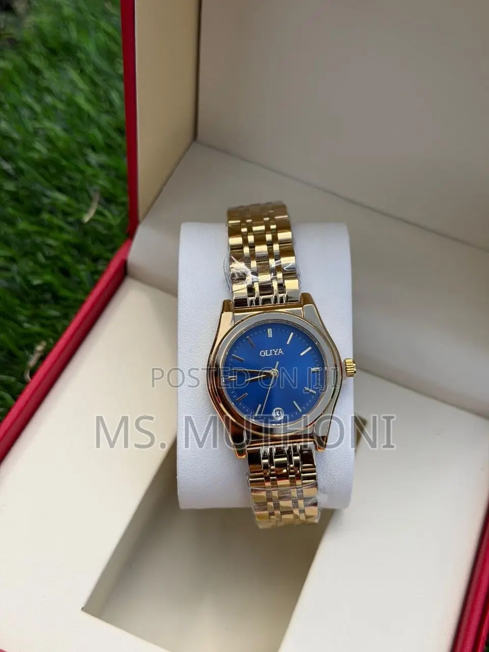 Gold Tone Stainless Couple Set Watches 
