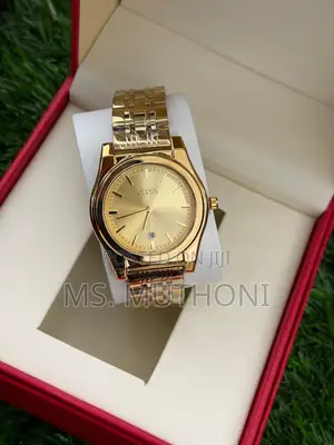 Gold Tone Stainless Couple Set Watches 