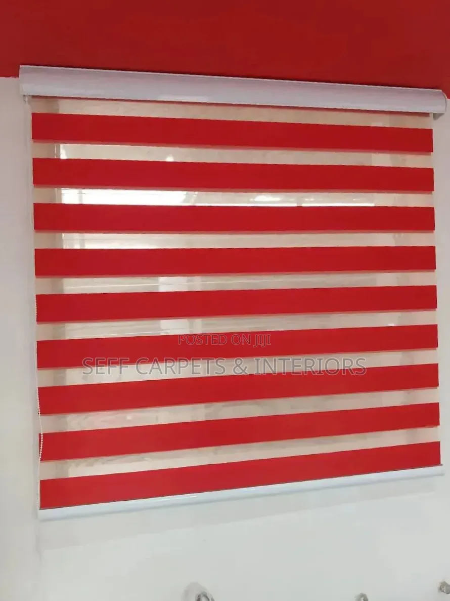 Ruby Red Zebra Blinds