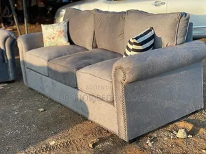 Three Seater Sofa With Rolled Arms(Grey)