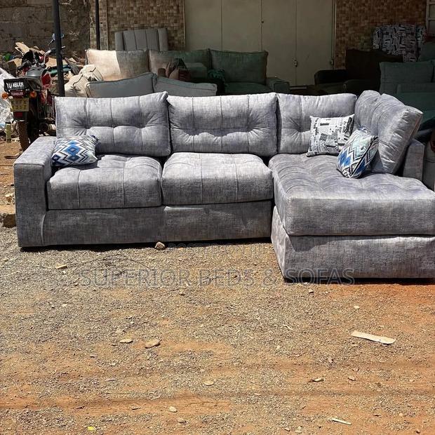 L Shape Sofa (Corner Seat) Available in Grey,Black, and Cream