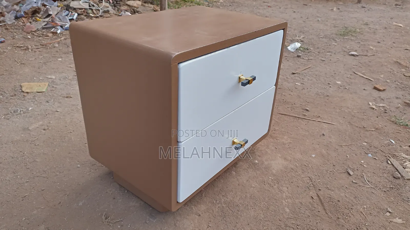 Antique Brown Bedside Cabinet