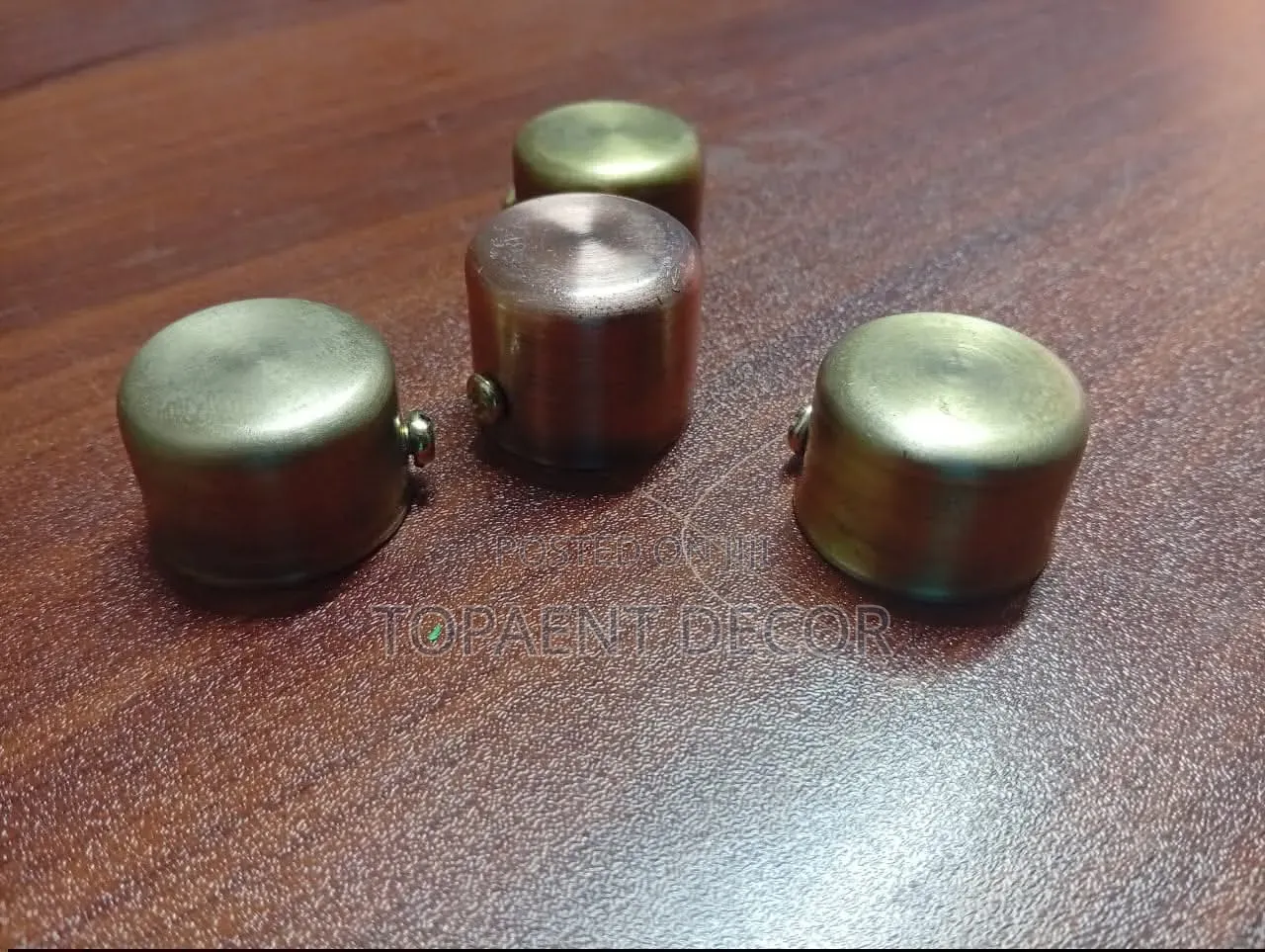 Bronze, Antique Gold Powder Coated Curtain Rod Cups
