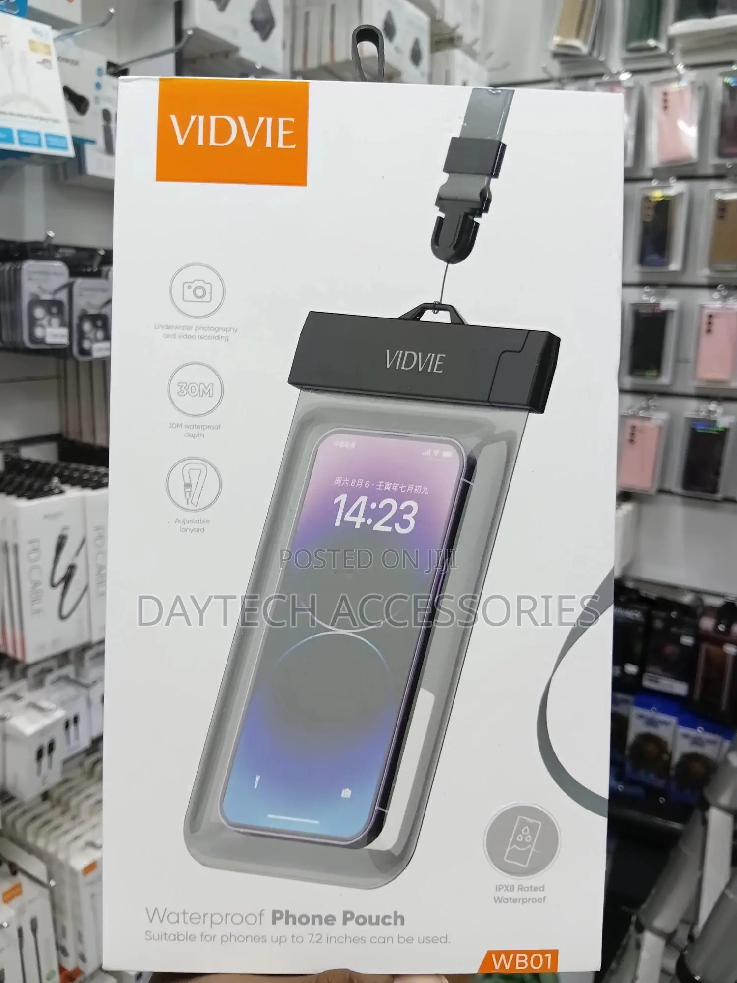 Vidvie Wb01 Ipx8 Waterproof Phone Pouch for Swimming and Beach