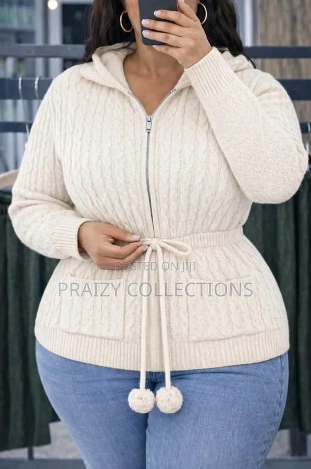 Hooded Sweaters With Soft Thin Fur - thumbnail 5