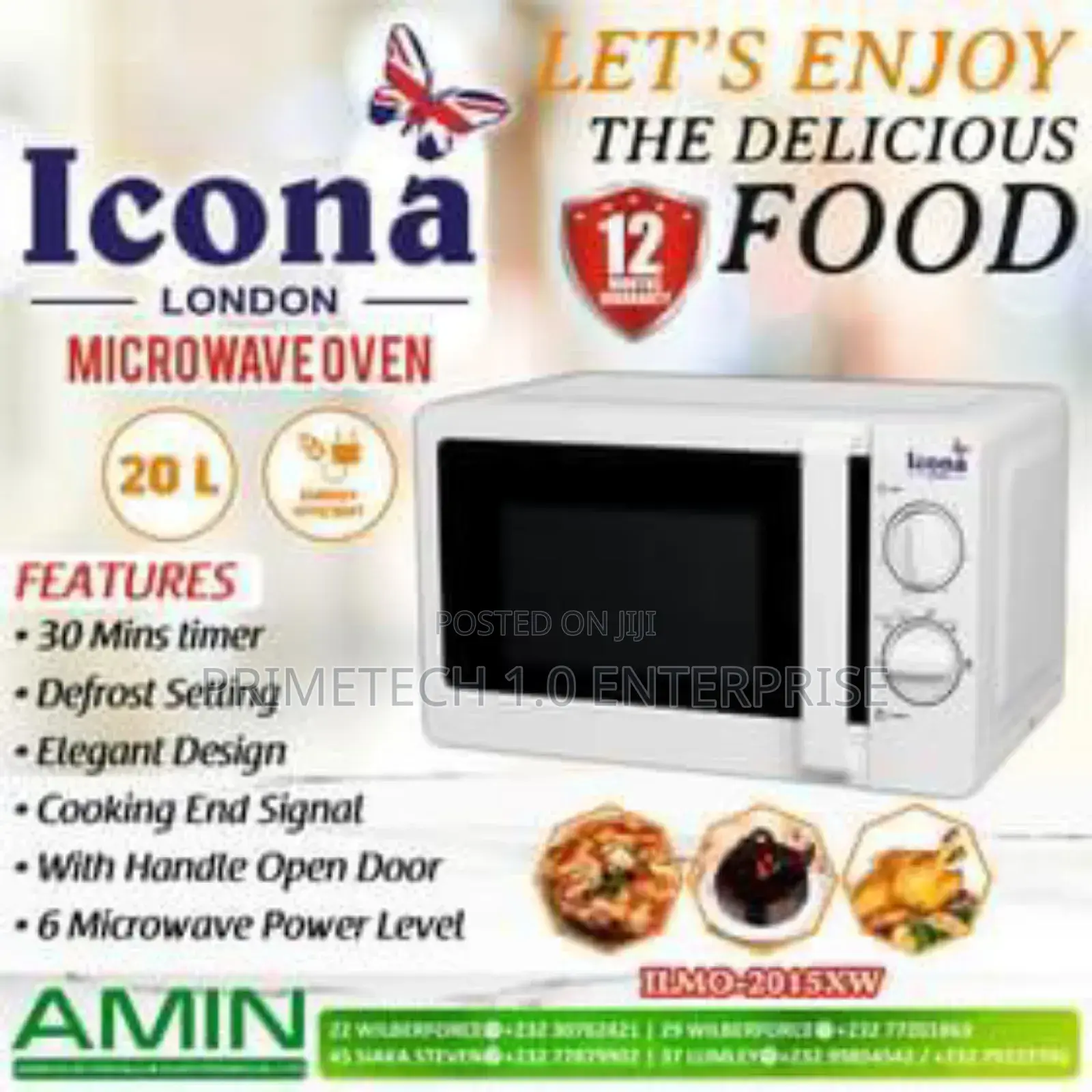 Icona 20ltrs Analogue Microwave