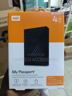 Wd My Passport 4tb Portable External Hard Drive