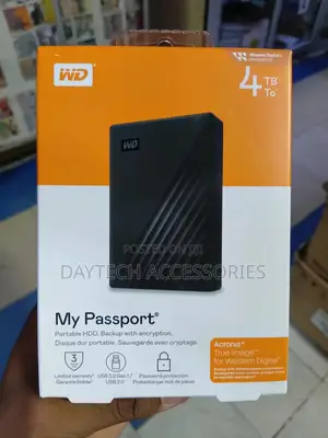 Wd My Passport 4tb Portable External Hard Drive