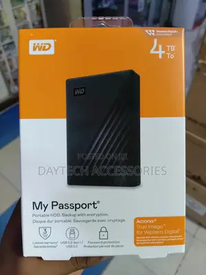 Wd 4tb My Passport External Hard Drive - Black