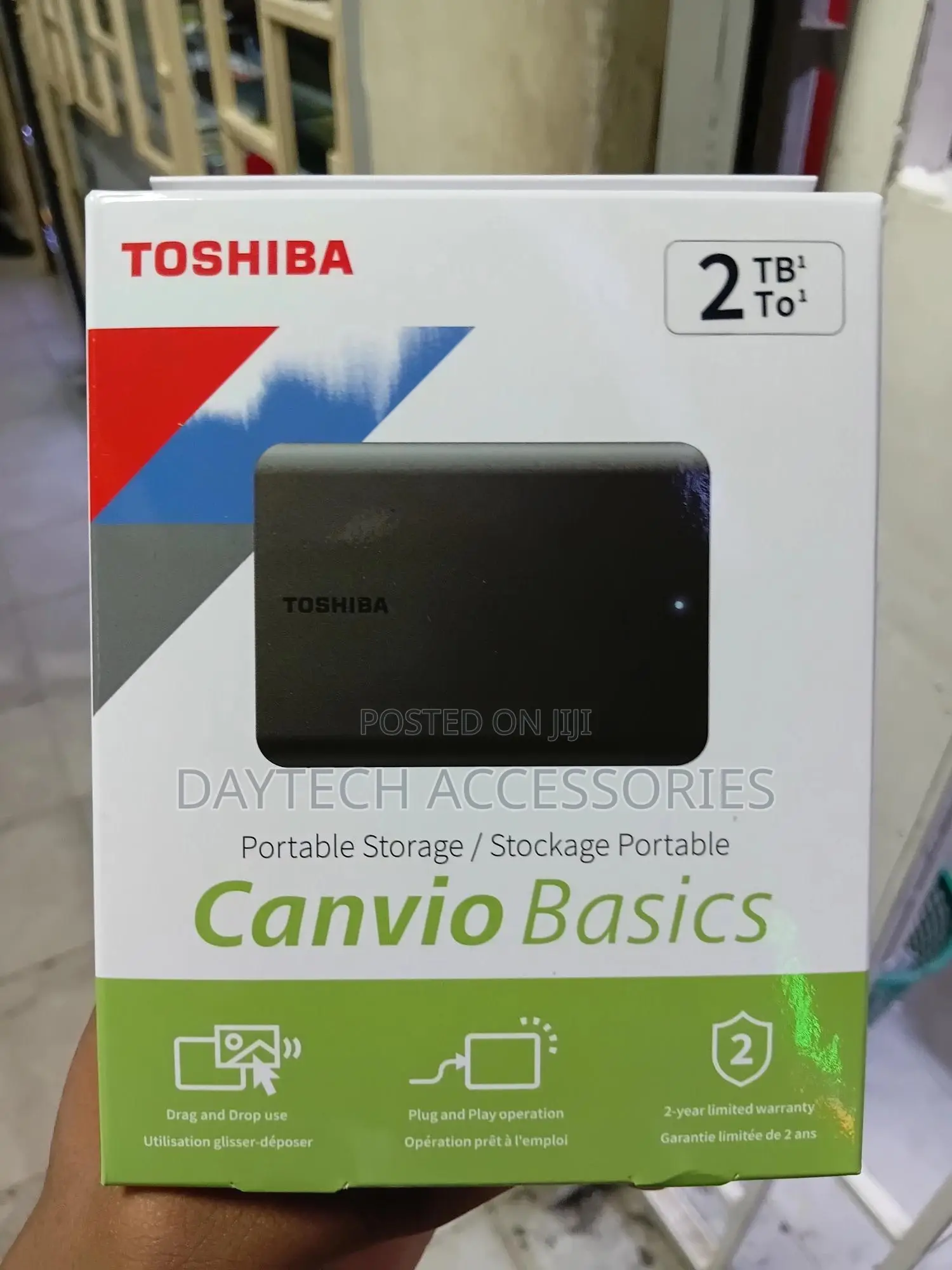 This Is a Toshiba Canvio Basics 2tb Portable External Hard Drive.