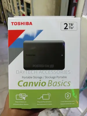 This Is a Toshiba Canvio Basics 2tb Portable External Hard Drive.