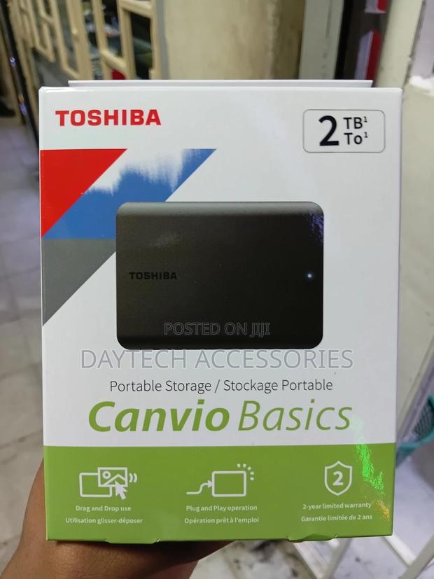 This Is a Toshiba Canvio Basics 2tb Portable External Hard Drive. - thumbnail 3