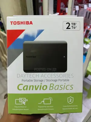 This Is a Toshiba Canvio Basics 2tb Portable External Hard Drive.