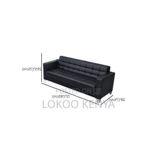 Sofas; Durable Leather Executive 3 Seater Office Waiting Sofa - thumbnail 4