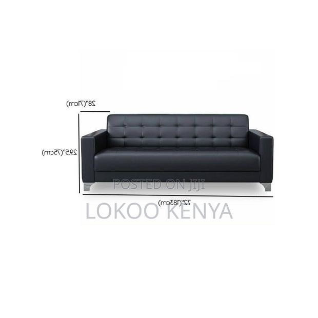 Sofas; Durable Leather Executive 3 Seater Office Waiting Sofa - thumbnail 7