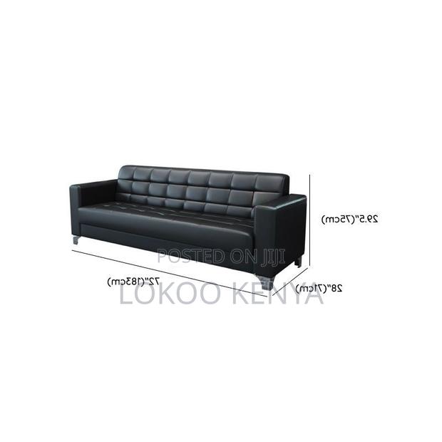 Sofas; Durable Leather Executive 3 Seater Office Waiting Sofa - thumbnail 9
