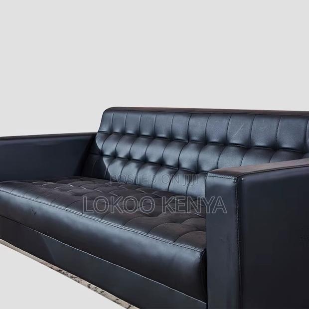 Sofas; Durable Leather Executive 3 Seater Office Waiting Sofa - thumbnail 13