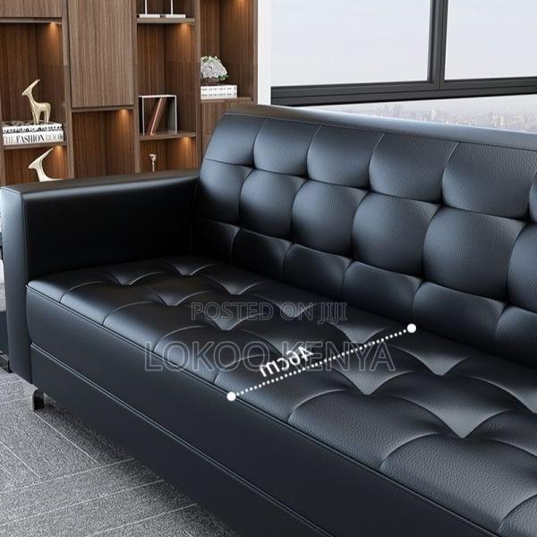 Sofas; Durable Leather Executive 3 Seater Office Waiting Sofa - thumbnail 15