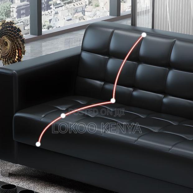 Sofas; Durable Leather Executive 3 Seater Office Waiting Sofa - thumbnail 16