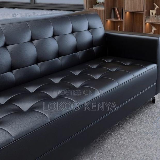 Sofas; Durable Leather Executive 3 Seater Office Waiting Sofa - thumbnail 17