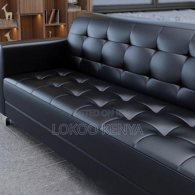 Sofas; Durable Leather Executive 3 Seater Office Waiting Sofa - thumbnail 18
