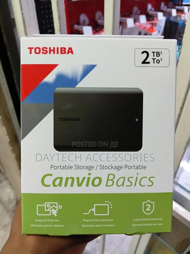 Toshiba Canvio Basics 2tb Usb 3.2 External Hard Drive - Black - thumbnail 2