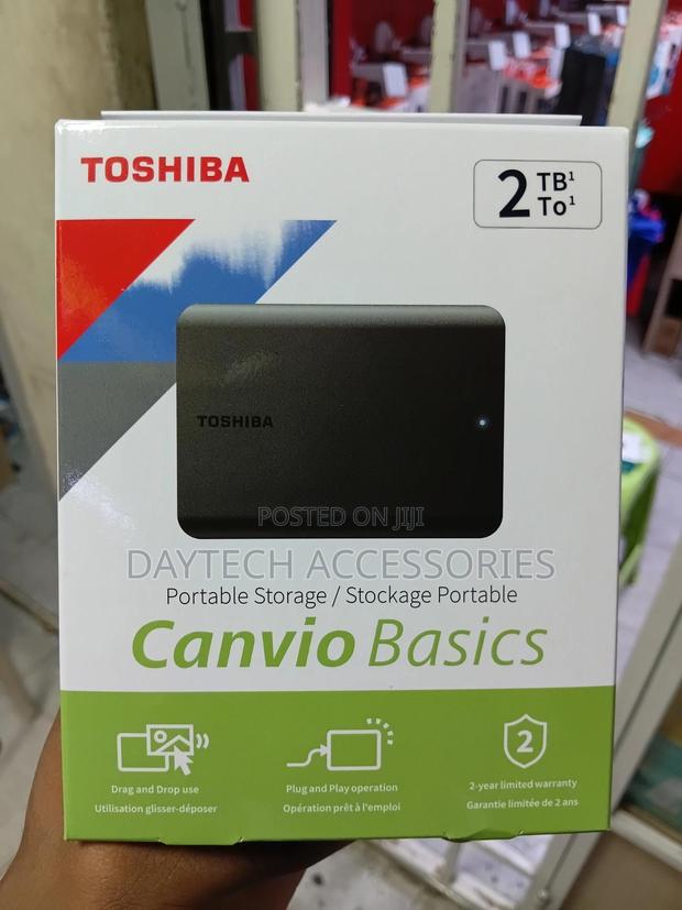 Toshiba Canvio Basics 2tb Usb 3.2 External Hard Drive - Black - thumbnail 3
