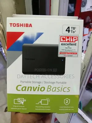This Is a Toshiba Canvio Basics 4tb Portable External Hard Drive.