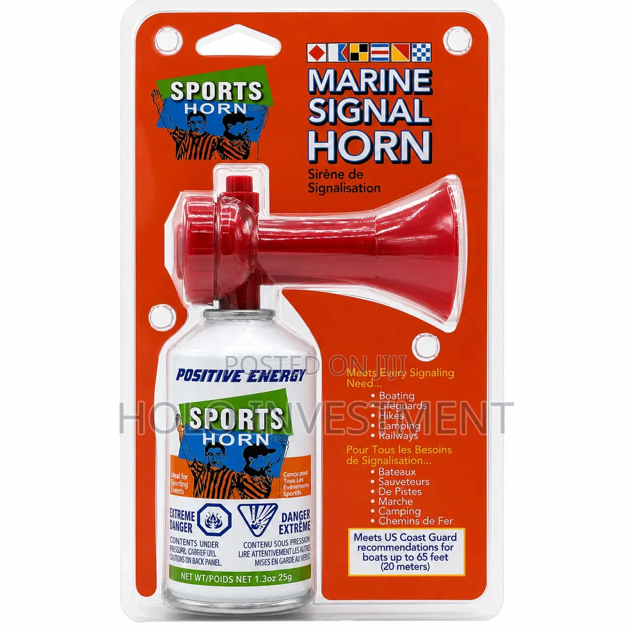 Sports Horn, Multipurpose Air Horn 235g, Red