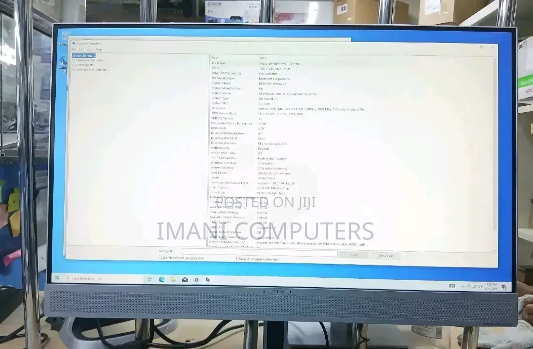 Desktop Computer HP EliteDesk 800 G4 8GB Intel Core i5 SSD 256GB