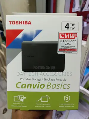 Toshiba Canvio Basics 4tb Portable External Hard Drive Usb 3.0 - Black