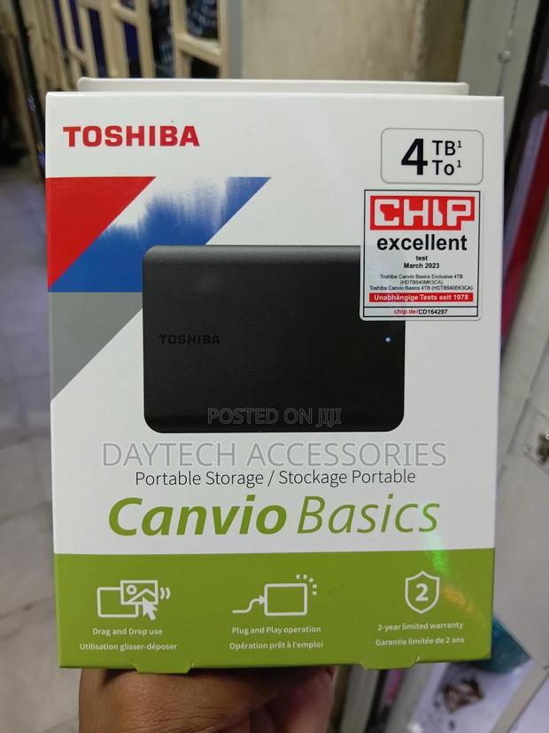 Toshiba Canvio Basics 4tb Portable External Hard Drive Usb 3.0 - Black - thumbnail 3