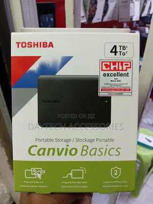 Toshiba Canvio Basics 4tb Portable External HDD - Usb 3.0 for Pc.
