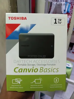 Toshiba Canvio Basics 1tb 2.5" External Hard Drive Usb 3.2 Black