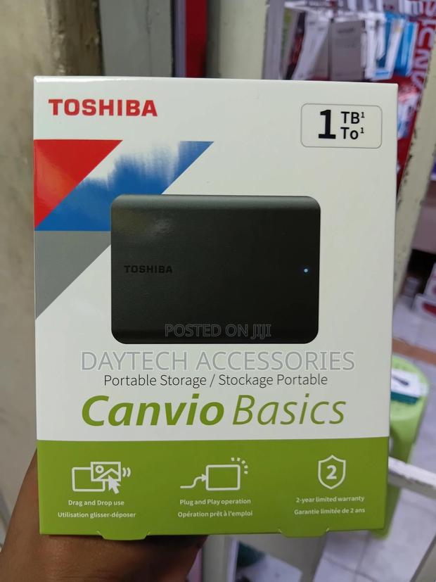 Toshiba Canvio Basics 1tb 2.5" External Hard Drive Usb 3.2 Black