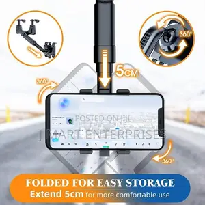 360 Degree Rotatable and Retractable Car Phone Holder, Multifunctional