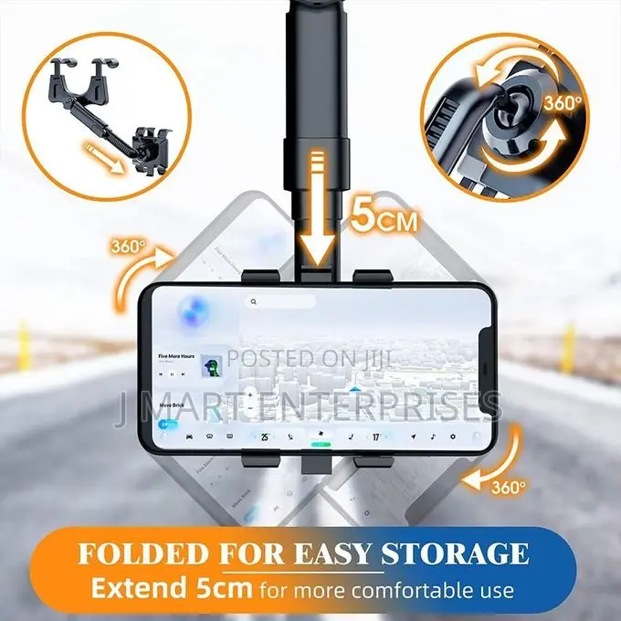 360 Degree Rotatable and Retractable Car Phone Holder, Multifunctional
