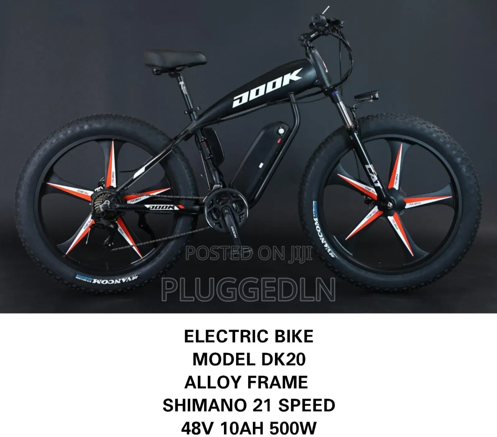 Jook Dk20 Electric Fat Tire Bike. Motor: 500w