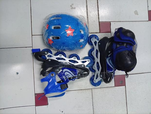 Sports Skates Blue+Helmet - thumbnail 2