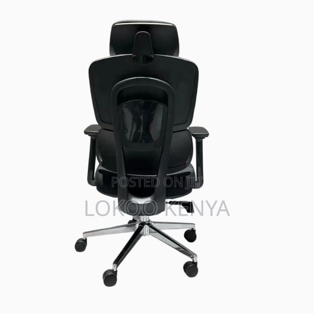 Office Chair; Orthopedic High Back Full Fabric Adjustable Office Chair - thumbnail 3