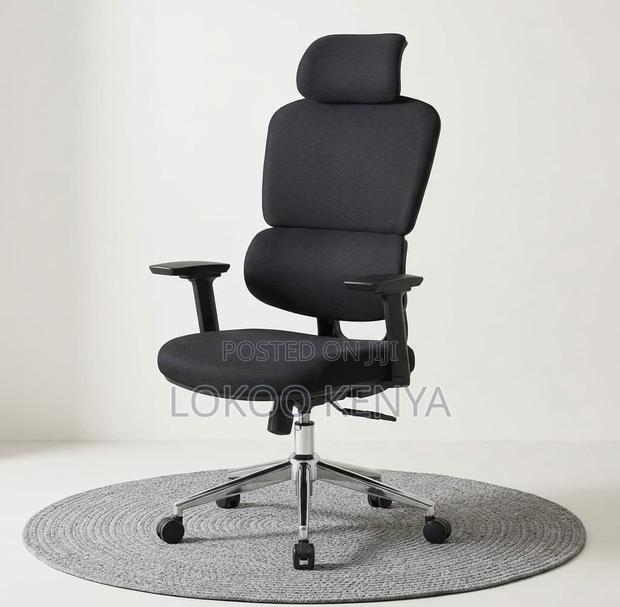 Office Chair; Orthopedic High Back Full Fabric Adjustable Office Chair - thumbnail 5
