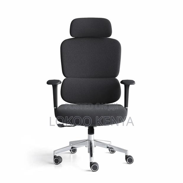Office Chair; Orthopedic High Back Full Fabric Adjustable Office Chair - thumbnail 7