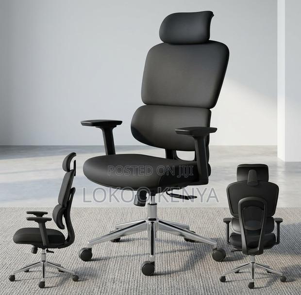 Office Chair; Orthopedic High Back Full Fabric Adjustable Office Chair - thumbnail 8