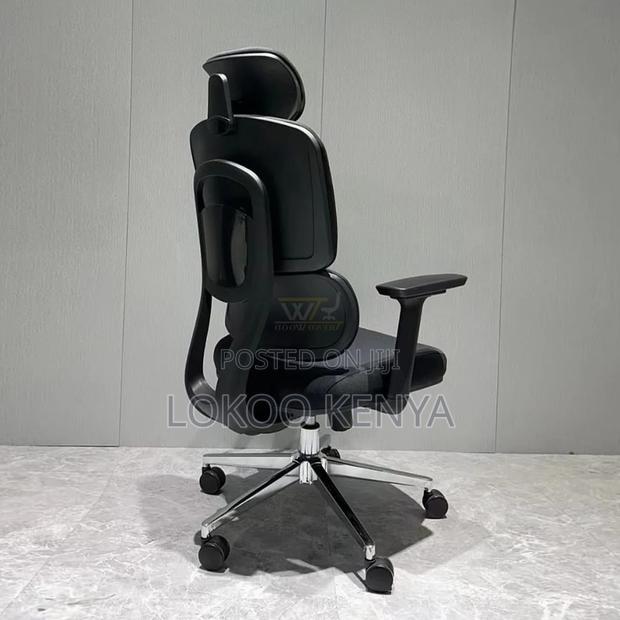 Office Chair; Orthopedic High Back Full Fabric Adjustable Office Chair - thumbnail 10