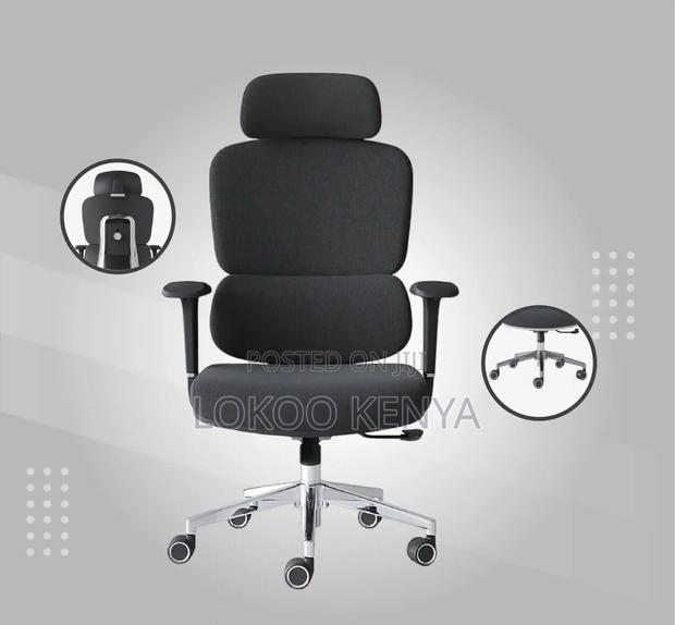 Office Chair; Orthopedic High Back Full Fabric Adjustable Office Chair - thumbnail 13