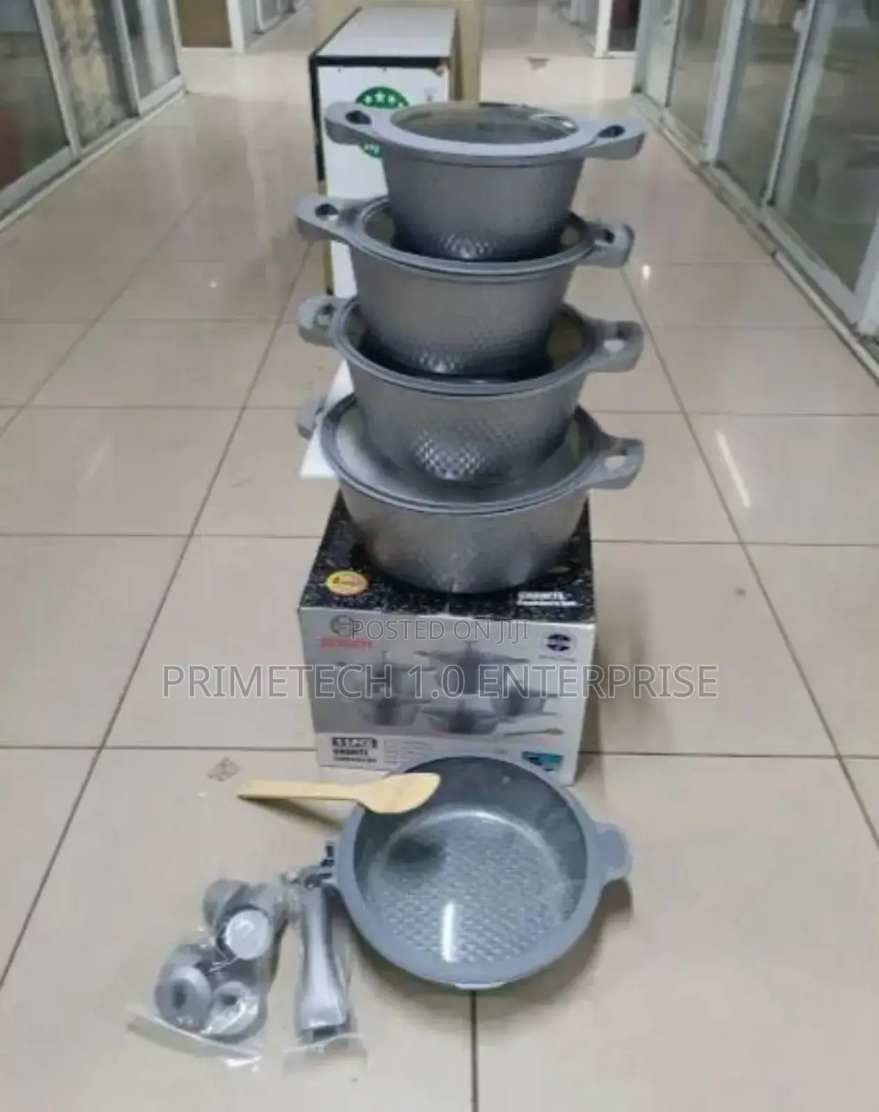 10pcs Grey Cooking Pots -Non Induction Cooker