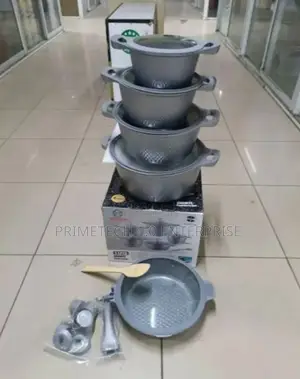 10pcs Grey Cooking Pots -Non Induction Cooker