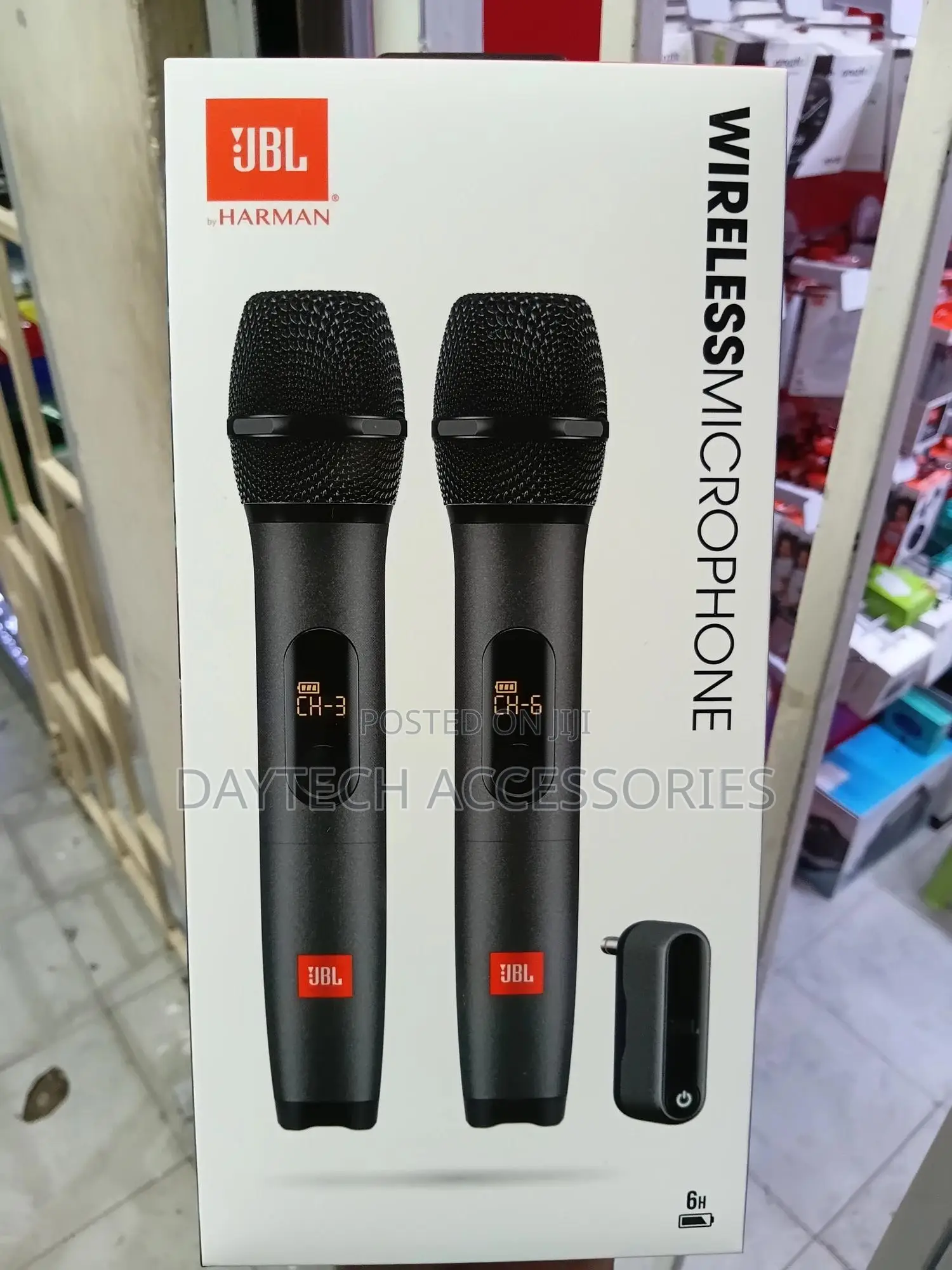 JBL Partybox Wireless Dual Microphone Set Rechargeable Receiver.